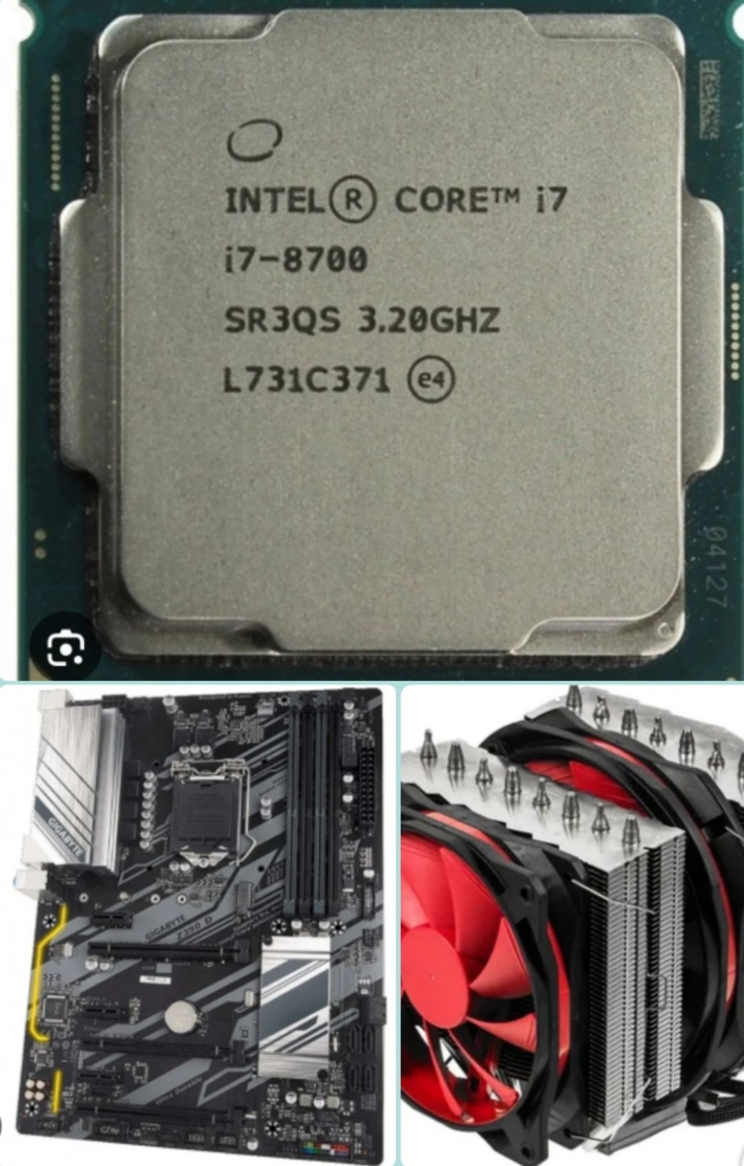 Komplekt: i7 8700, Gigabyte z390, 16GB RAM