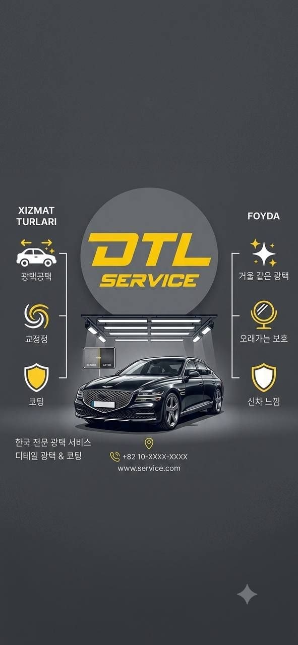 Koreyada Sifatli Avtomobil Polishing (Polirovka)