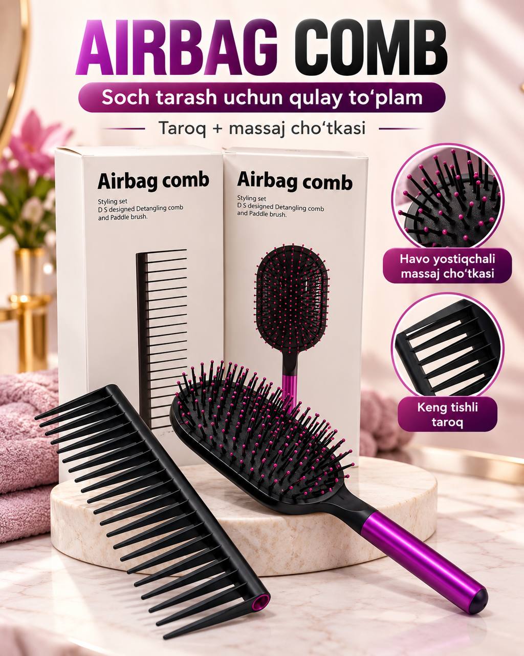 AIRBAG COMB — soch parvarishi uchun to‘plam