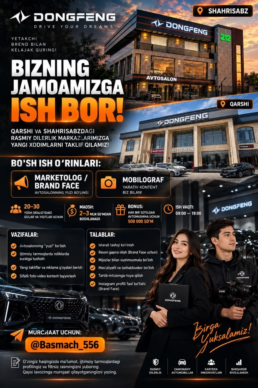 Avtosalon rasmiy dillerlik markazlarida "Marketolog