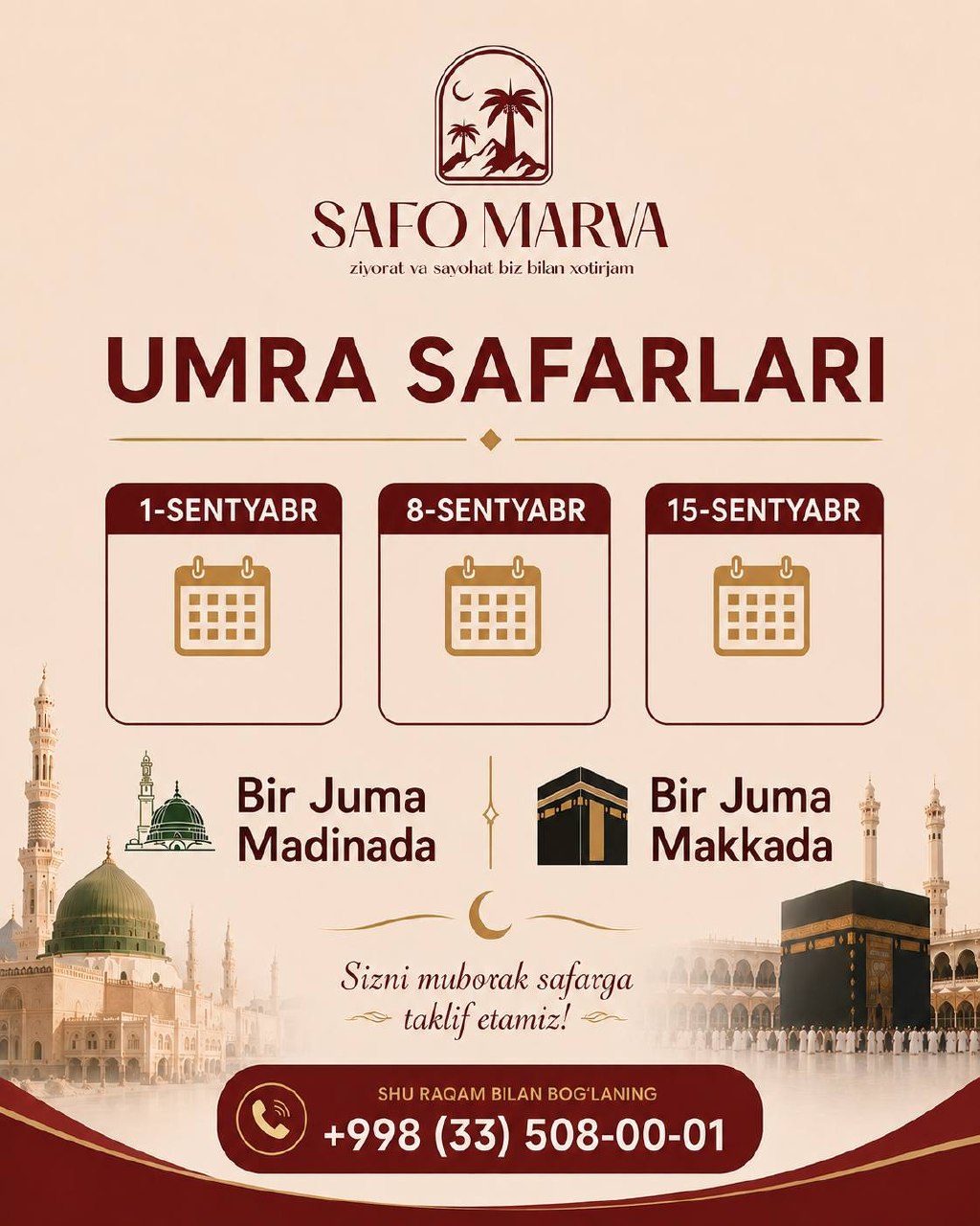 14 кунlik Umra sayohati — Makkada va Madinada