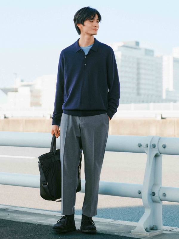 UNIQLO mеriнос polо-sviter — 100% tabiiy