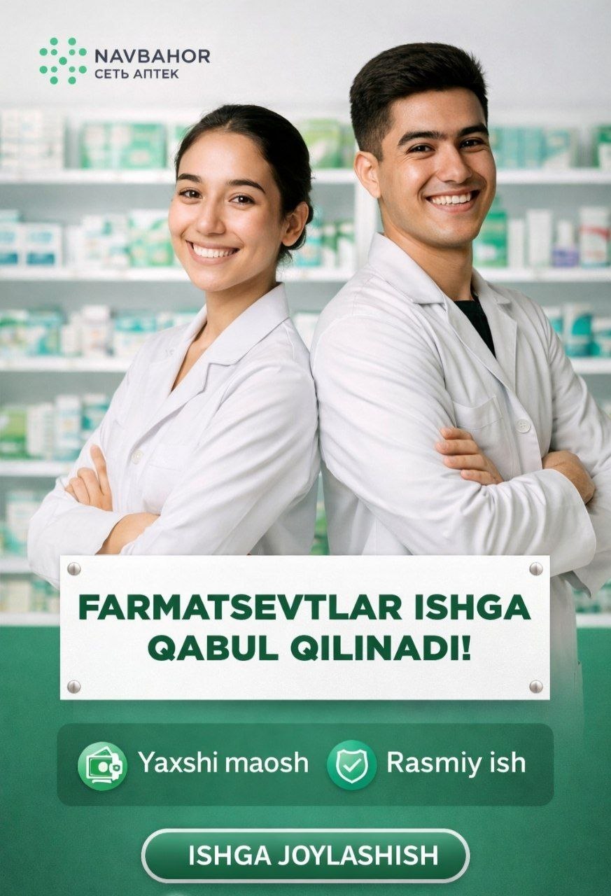 Farmaseft qizlarni ishga taklif qilamiz Manzil eski 35