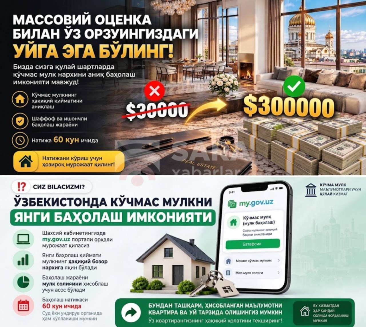 Ушбу постни дарҳол барча квартира ва уй эгаларига