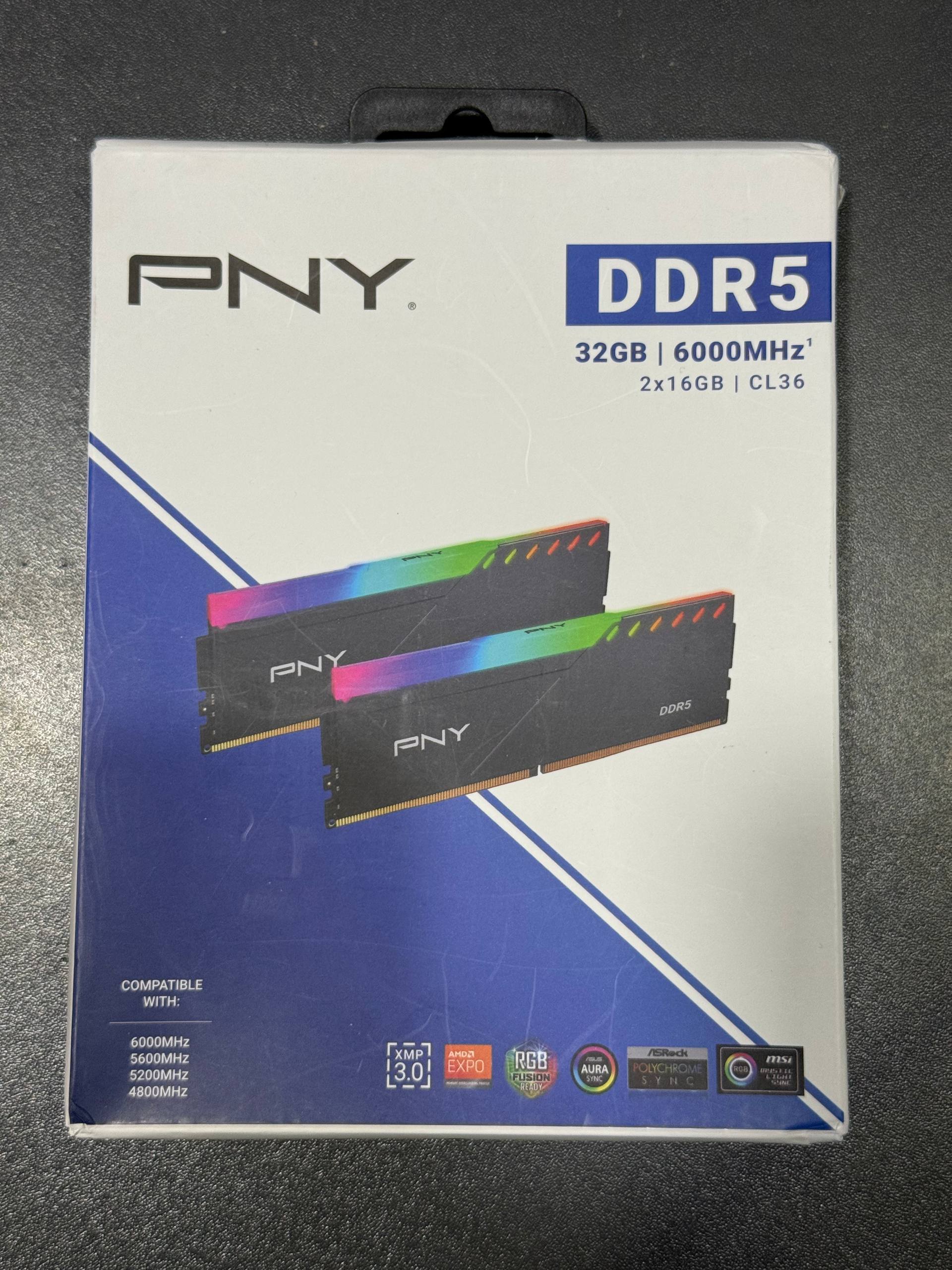 PNY RGB DDR5 32GB 6000MHZ — yangi