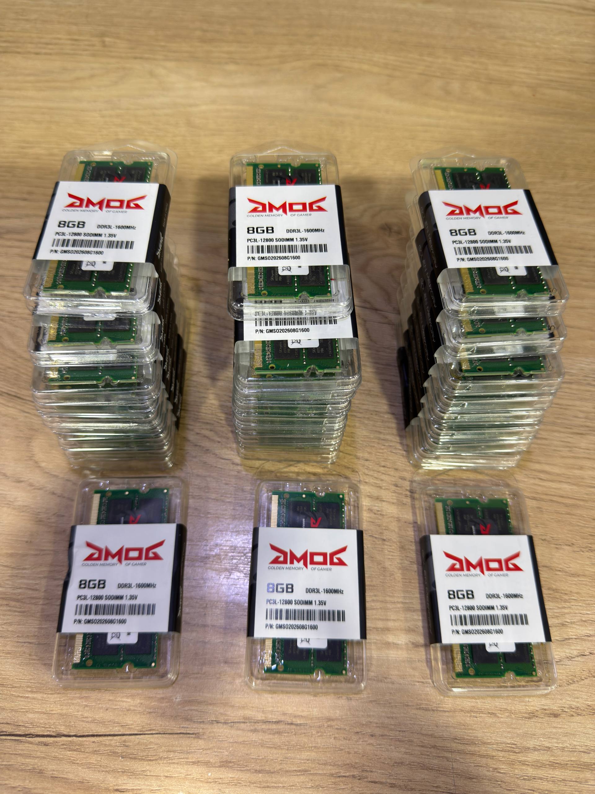 8GB DDR3L оператив xotira — yangi, 6 oy kafolat