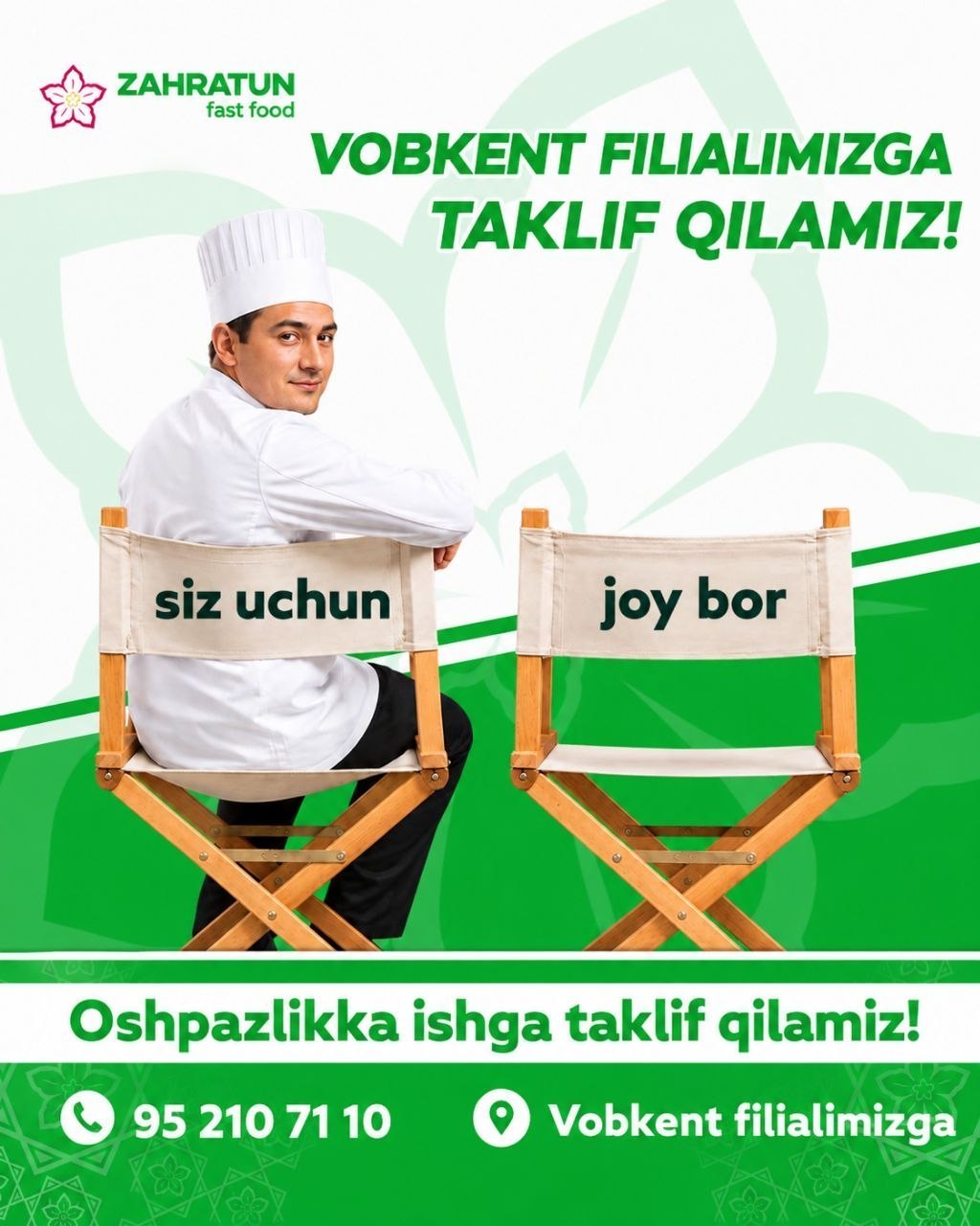 Zahratun Fast Food VOBKENT filiali jamoasiga