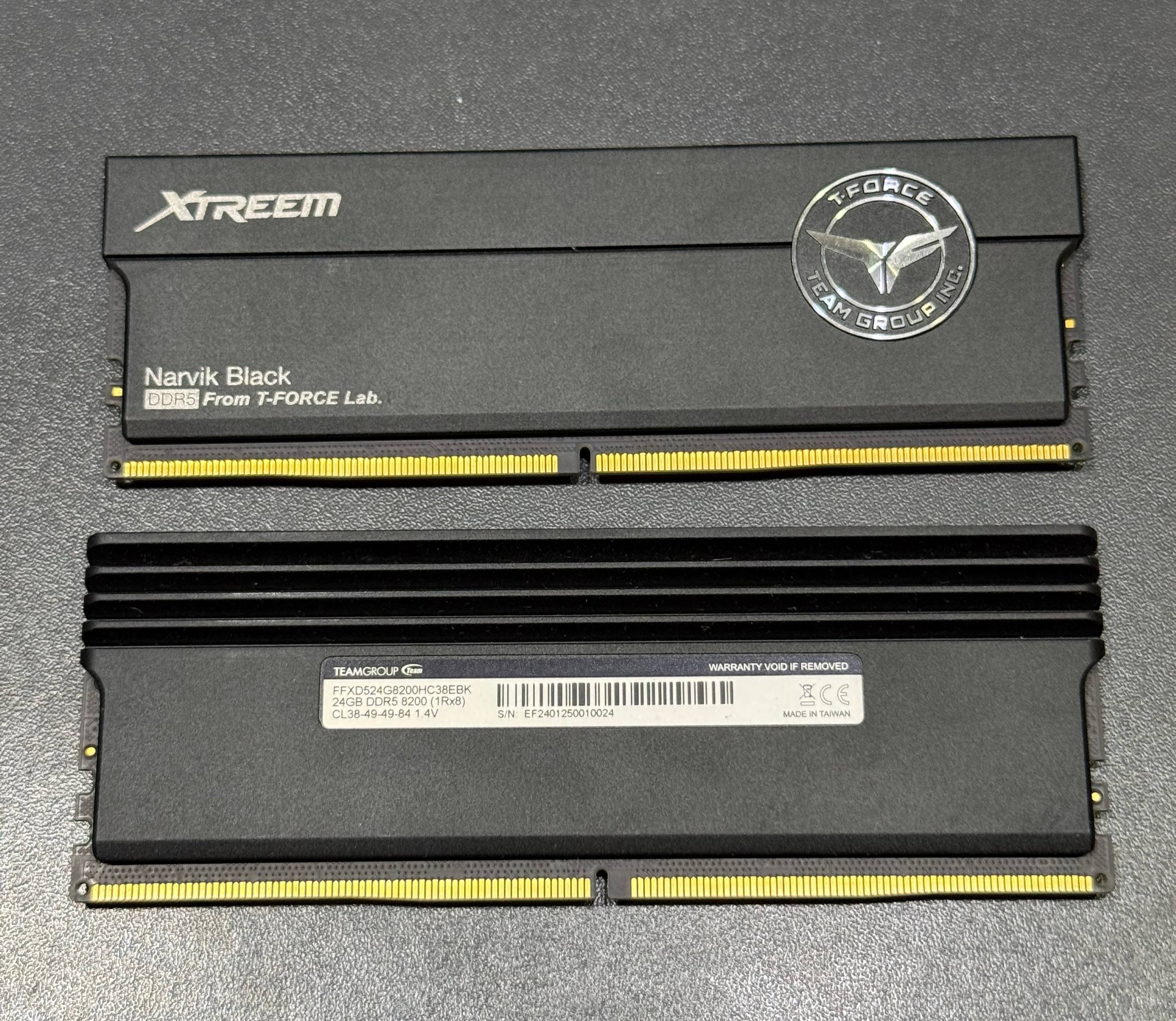 T-FORCE XTREEM DDR5 48GB 8200MHZ — ideal holat