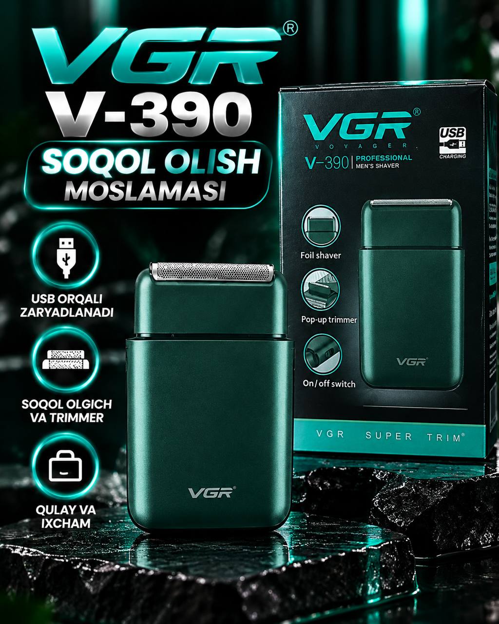 VGR V-390 — zamonaviy soqol olgich